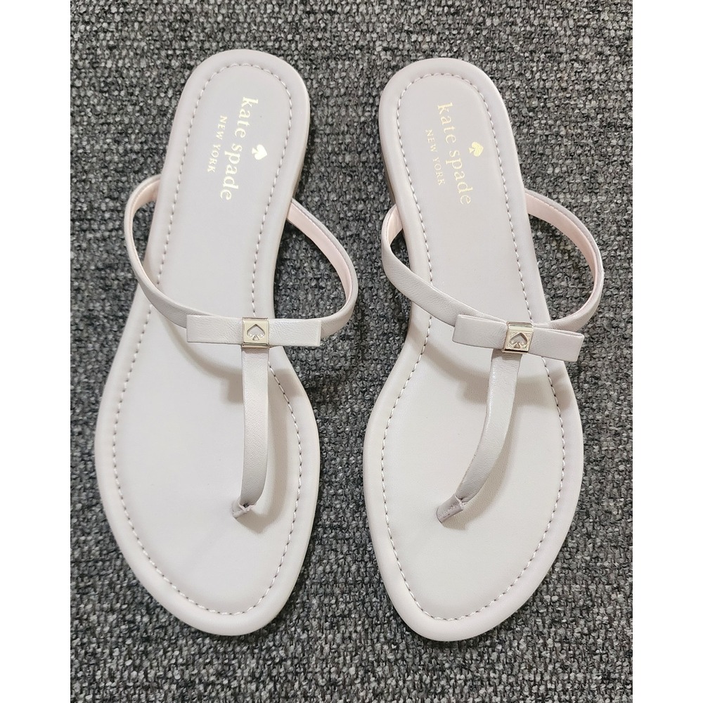 $124 Kate Spade New York Women's Patrice Beige Sandals Flip Flops Size 9 B